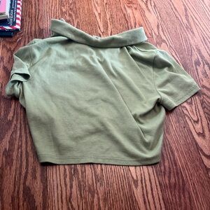 Green crop top